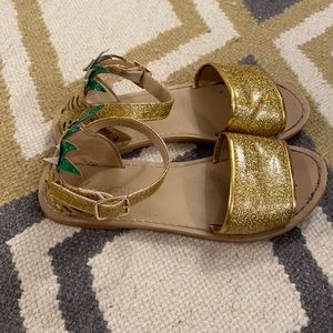 Crewcuts gold sandals
